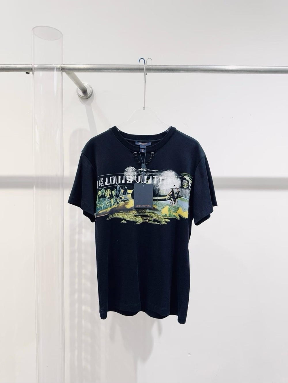 Louis Vuitton Black Graphic Logo Print Women’s T-Shirt